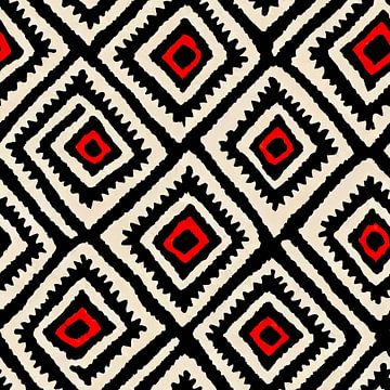 Abstract Navajo Aztec patroon #VIII van Whale & Sons