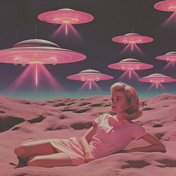 UFO hemel collage kunst van Samantha Hearn