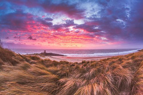 Gloeiende lucht Nollestrand 2