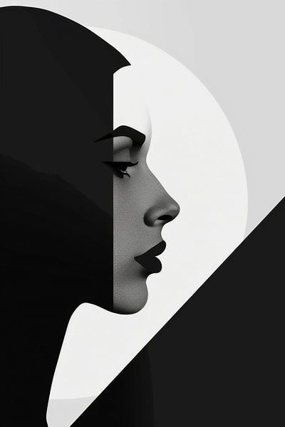 Mrs Black White by Poster Art Shop
