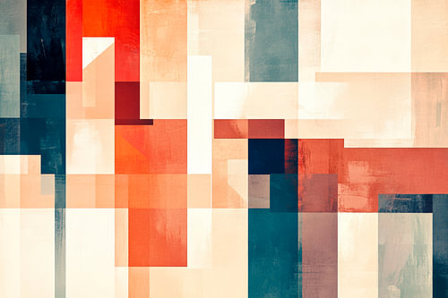Abstracte kleurencompositie in pasteltinten