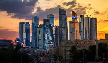 Moskau Stadtbild Skyline Moskau Wolkenkratzer Russland von Rudolfo Dalamicio