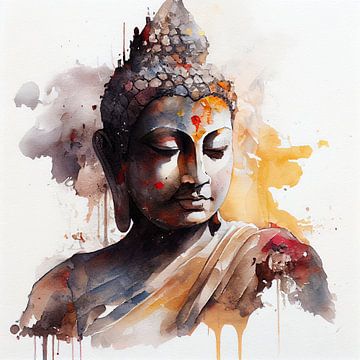 Aquarell-Buddha #3
