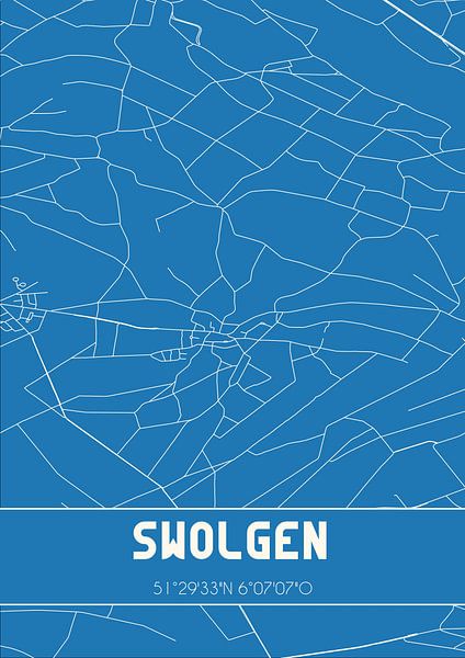 Plan d'ensemble | Carte | Swolgen (Limbourg) par Affiches de lieux