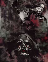 A story in shadow and crimson
