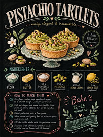Pistachio Tartlets – Vintage French Recipe von Green Nest