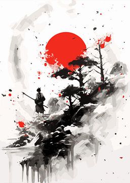 Japanse schilderkunst Ukiyo van Qreative