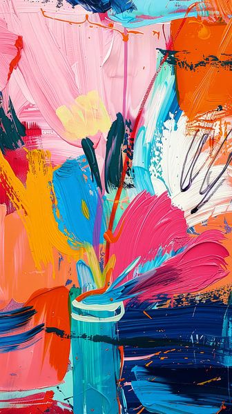 Colour explosion in the Vase no.2 by ByNoukk