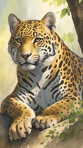Resting jaguar by DeVerviersBelgium