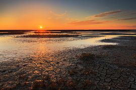 Oranje boven de Waddenzee van Karla Leeftink