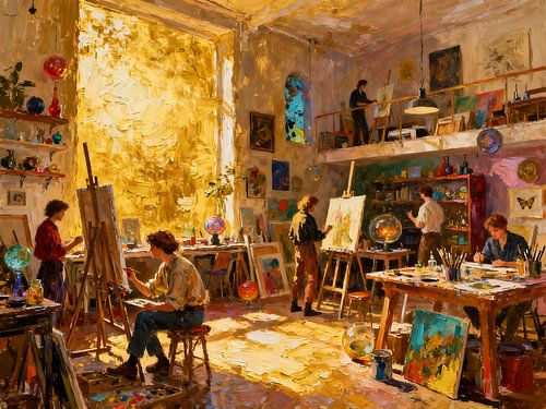 In het hart van het atelier