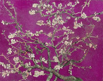 Almond blossom by Vincent van Gogh (fuchsia)