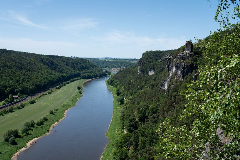 The green valley of the Elbe in summer by Adriana Müller