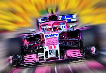 Esteban Ocon inside van DeVerviersBelgium