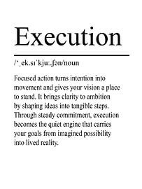 Execution Definition – White von WordsThatInspire