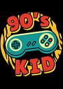 Child of the 90s | Retro gift wall decoration for Oldschook fans by Millennial Prints thumbnail