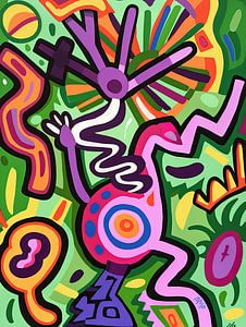 Peinture abstraite colorée | Fête de la danse
