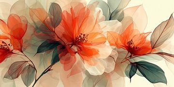 Transparenz in Coral & Green Nr. 6