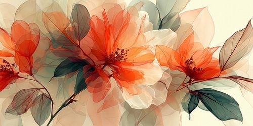 Transparency in Coral & Green no.6