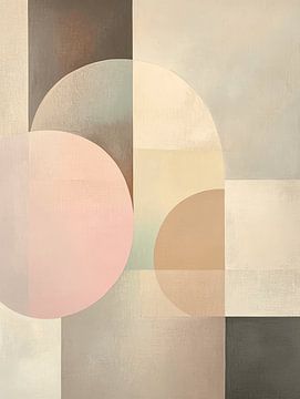 Geometrische Formen in sanften Farben von Japandi Art Studio