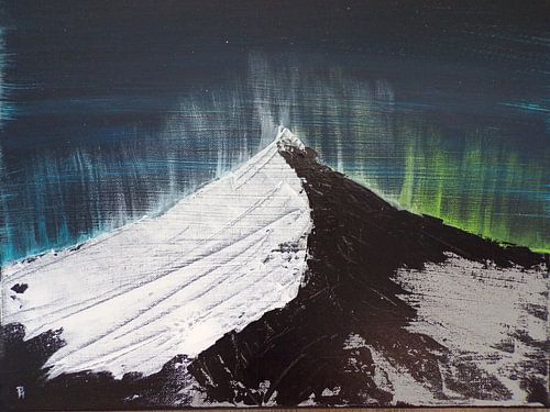 Noorderlicht boven Schneeberg