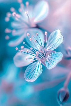 Blue floral splendour by Poster Art Shop