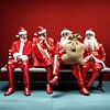 Xmas Casting quatre candidats Père Noël sur un sac de banque sur gm_designs