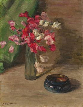 Kurt Schwitters - Sans titre (Nature morte aux fleurs rouges) (1914) sur Peter Balan