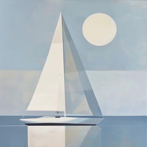 Geometrisch zeilen - Moderne zeilbootkunstwerken voor zeilliefhebbers