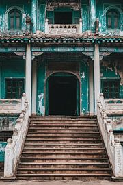 Stairs to abandoned building by Art & Soul Creations