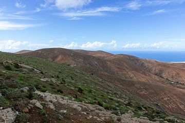 Panoramisch uitzicht vanaf het uitkijkpunt Mirador Morro Velosa op Fuerteventura van Reiner Conrad
