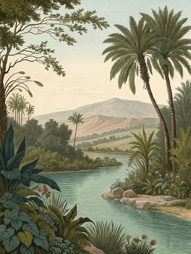 Tropisch rivierlandschap