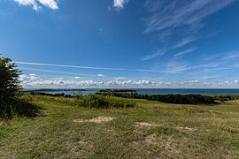 Groß Zicker, view to Klein Zicker, the lake Zicker and the Baltic Sea, Ruegen by GH Foto & Artdesign