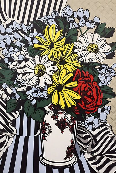 Flowers in vase by Artsy
