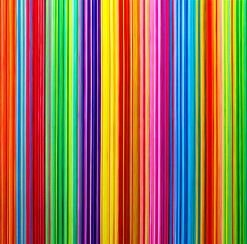 Pop of colour - peinture avec de nombreuses rayures verticales