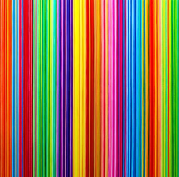 Kleurrijk schilderij | Verticale strepen met veel kleur van Anja Namink - Schilderijen