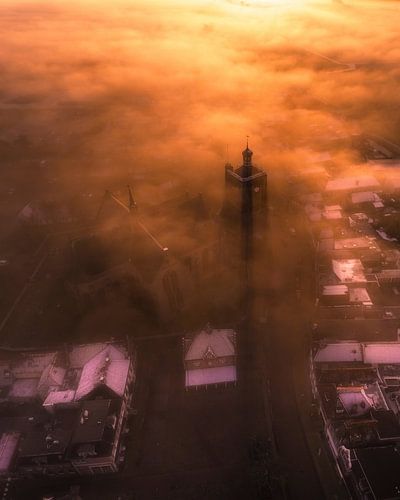 Gouden Nevel boven de Kerk van Workum