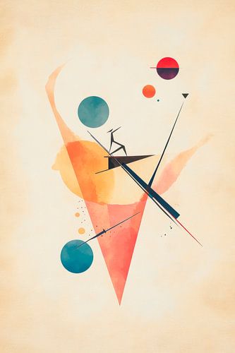 Abstracte kunst met geometrische vormen