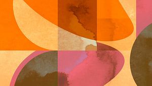 Organische Vintage Geometrie Orange