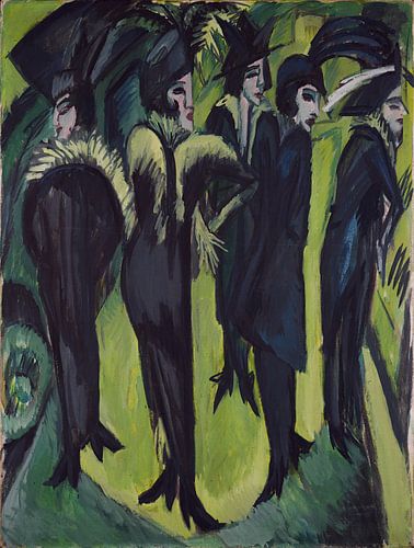 Ernst Ludwig Kirchner, Vijf vrouwen op straat, 1913