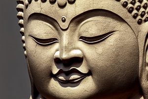 Gesicht einer Buddha Statue Illustration
