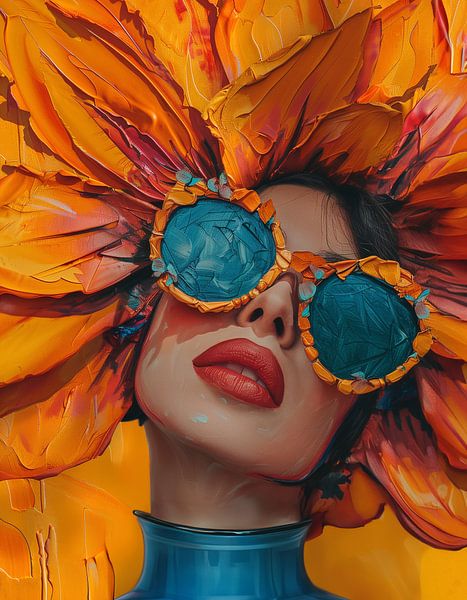 Sunflower lady by Bianca ter Riet