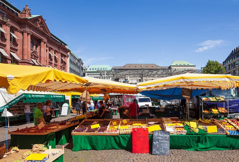 Wekelijkse markt op de Domshof, Bremen van Torsten Krüger
