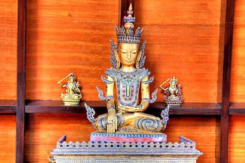 Statue de Bouddha dans le pavillon Himalaya du Népal Wiesent près de Ratisbonne