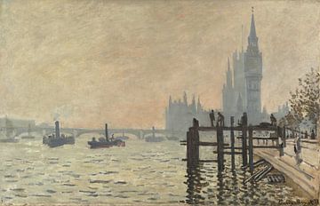 De Theems onder Westminster, Claude Monet