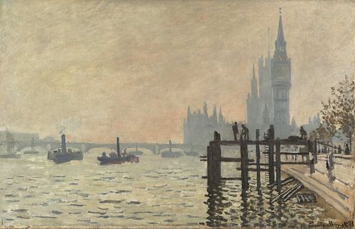 De Theems onder Westminster, Claude Monet