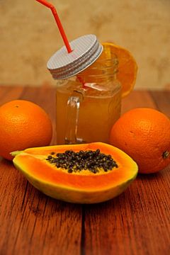 Papaja Gember Limonade in een Glas