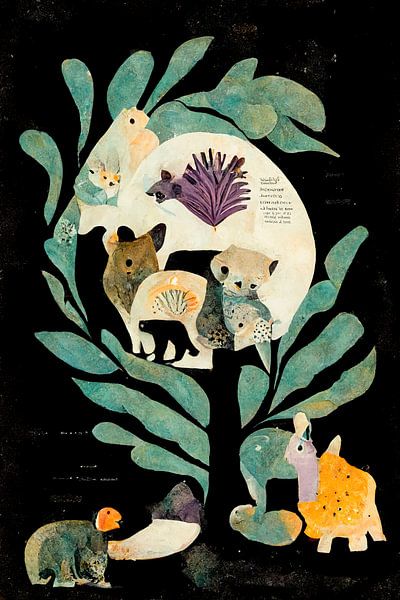 The Tree Of The Animals ( What Do You See Series) van Treechild