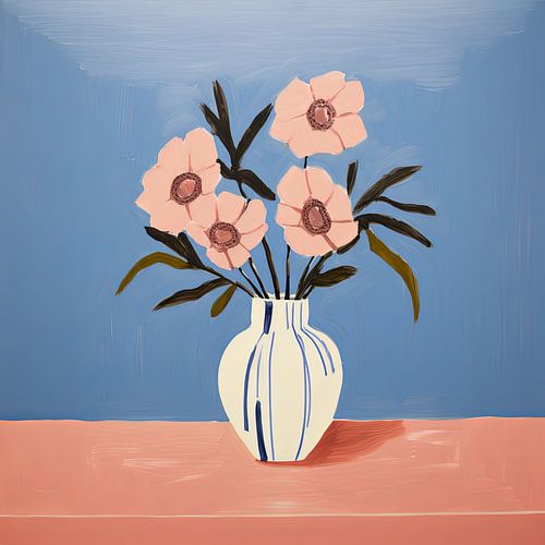 Vase Matisse inspired still life