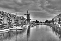 Historisch Delfshaven in zwart-wit (HDR)